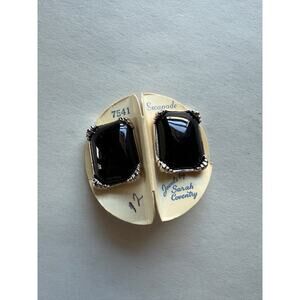 Vintage Beautiful Demi Parure Black Earrings Oversized Jewelry Statement Piece